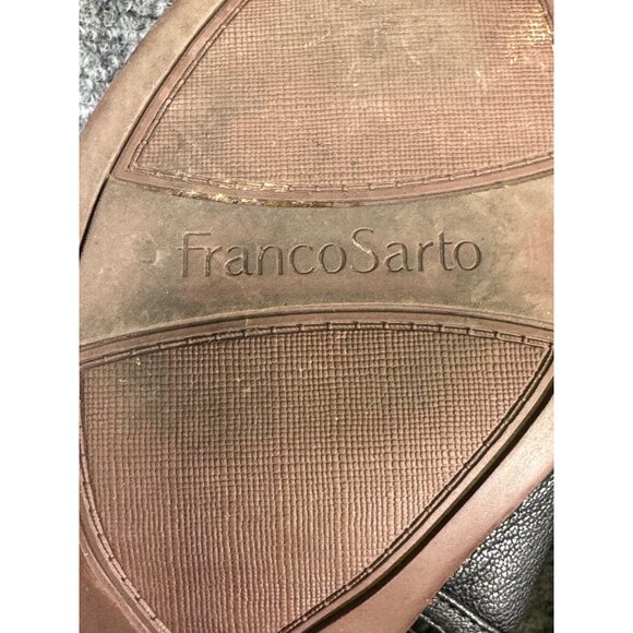 Franco Sarto Harlet Women’s 9M Heels Black Leather Open-Toe Slingback - Picture 9 of 16